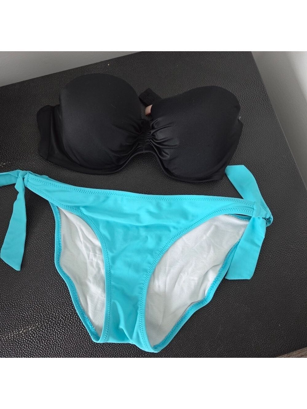Victoria Secret & Bluenotes Black and Aqua Bikini Set